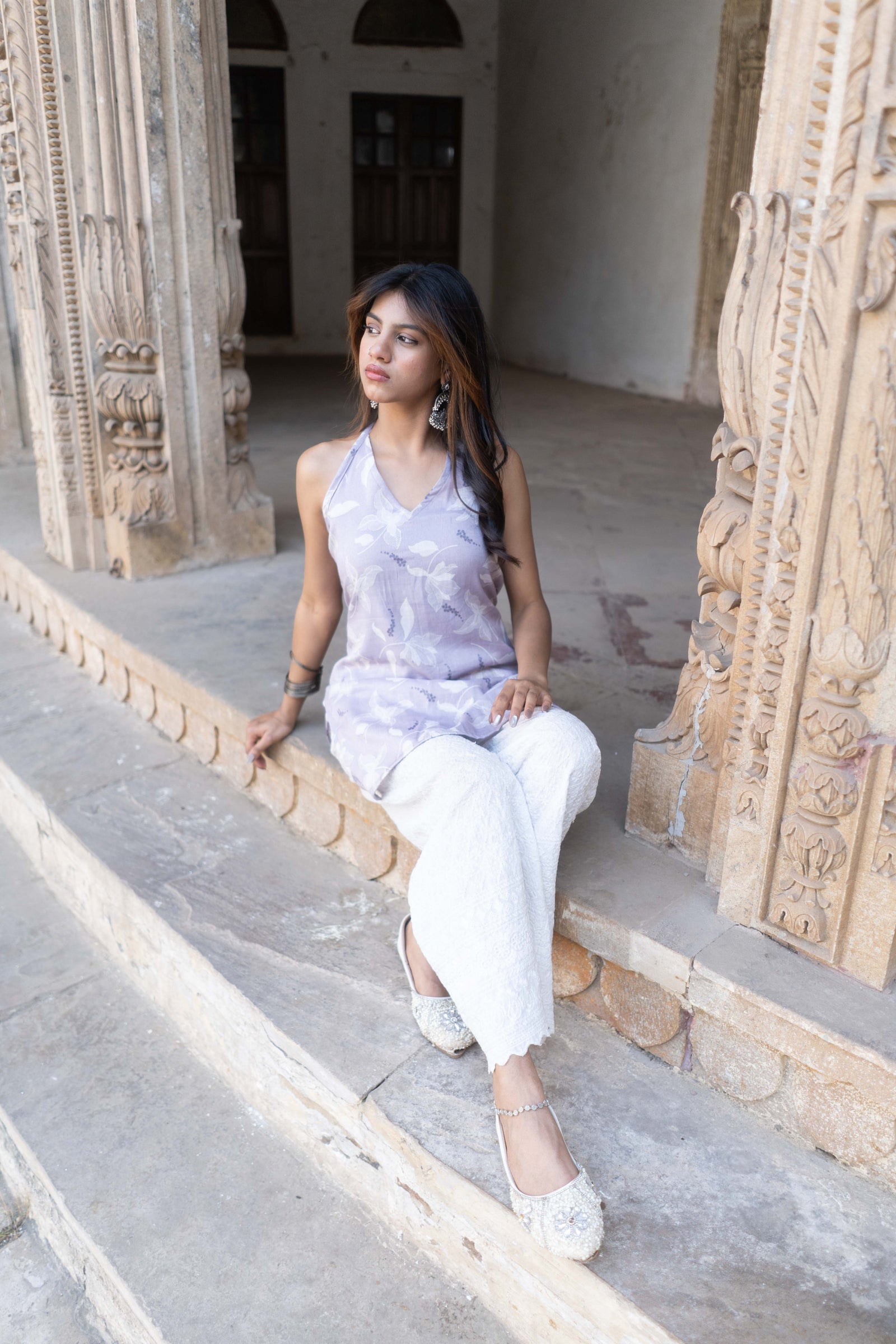 Mahnoor Halter Neck Kurti